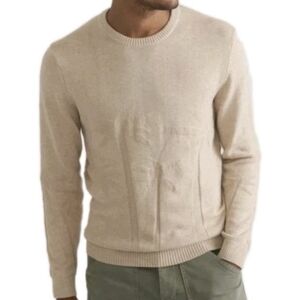 Marine Layer Sweater Tan Scenic Palm Tree Long Sleeve Pullover Size XL NEW